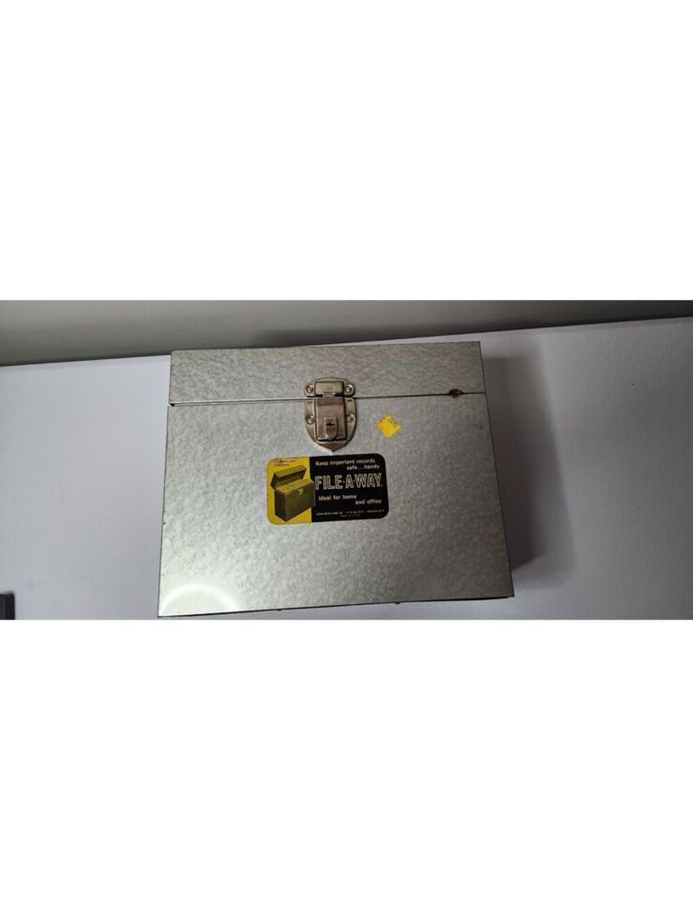 Vintage Gray Metal File-a-Way Box